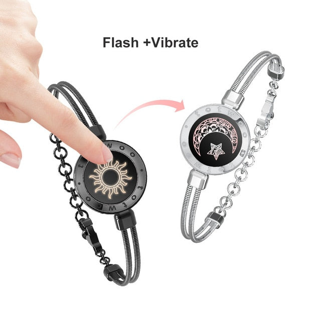 Long Distance Touch Light Up & Vibrate Bracelets - Long Distance Relationship Gifts