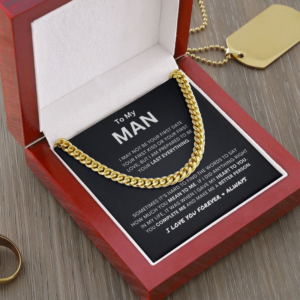 To My Man | You Make Me a Better Person | Cuban Link Necklace