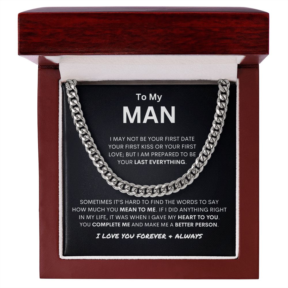 To My Man | You Make Me a Better Person | Cuban Link Necklace