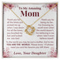 To My Amazing Mom|You are the World| Love Knot Necklace