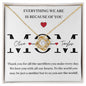 Personalized Mom Necklace | Everything We Are | Love Knot Necklace