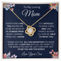 To My Loving Mom | You Are The World | Love knot Necklace