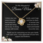 To My Wonderful Bonus Mom| Love Knot Necklace