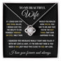 To My Beautiful Wife| Love Knot Necklace