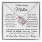 To My Loving Mother| You are the World to Me | Love Knot Necklace