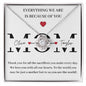 Personalized Mom Necklace | Everything We Are | Love Knot Necklace