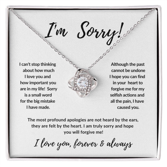I'm Sorry | Love Knot Necklace