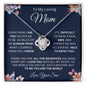 To My Loving Mom | You Are The World | Love knot Necklace