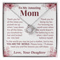 To My Amazing Mom|You are the World| Love Knot Necklace
