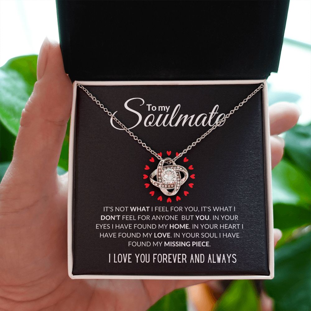 To My Soulmate| My Missing Piece | Love Knot Necklace