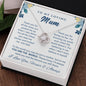 To My Loving Mum | You are My World | Love Knot Necklace