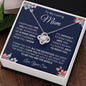 To My Loving Mom | You Are The World | Love knot Necklace