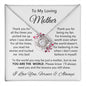 To My Loving Mother| You are the World to Me | Love Knot Necklace