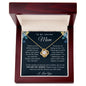 To My Loving Mom | You are My World | Love Knot Necklace