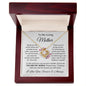To My Loving Mother| You are the World to Me | Love Knot Necklace