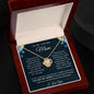 To My Loving Mom | You are My World | Love Knot Necklace