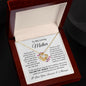 To My Loving Mother| You are the World to Me | Love Knot Necklace