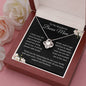 To My Wonderful Bonus Mom| Love Knot Necklace