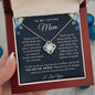 To My Loving Mom | You are My World | Love Knot Necklace