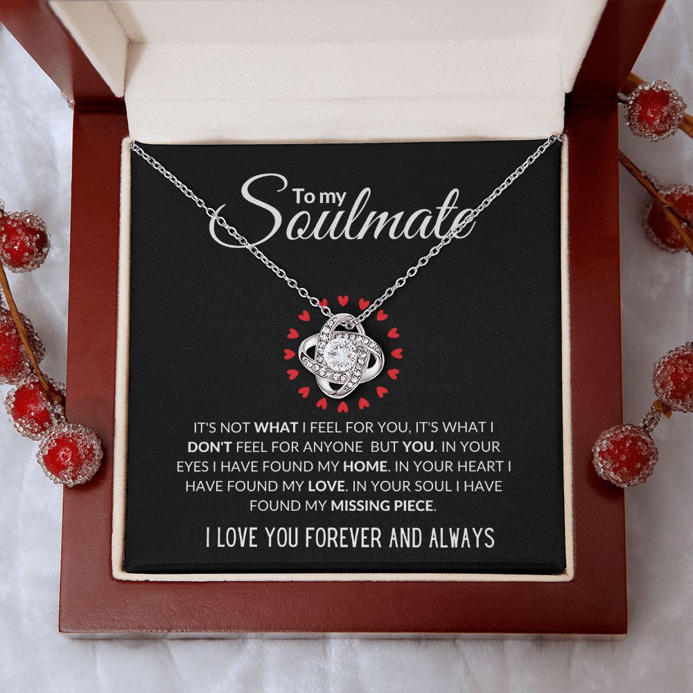 To My Soulmate| My Missing Piece | Love Knot Necklace