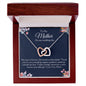 To My Mother- On My Wedding Day | Interlocking Hearts necklace