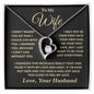 To My Wife | I Can't Live Without You | Forever Love Necklace