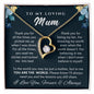 To My Loving Mum | You are My World | Forever Love Necklace