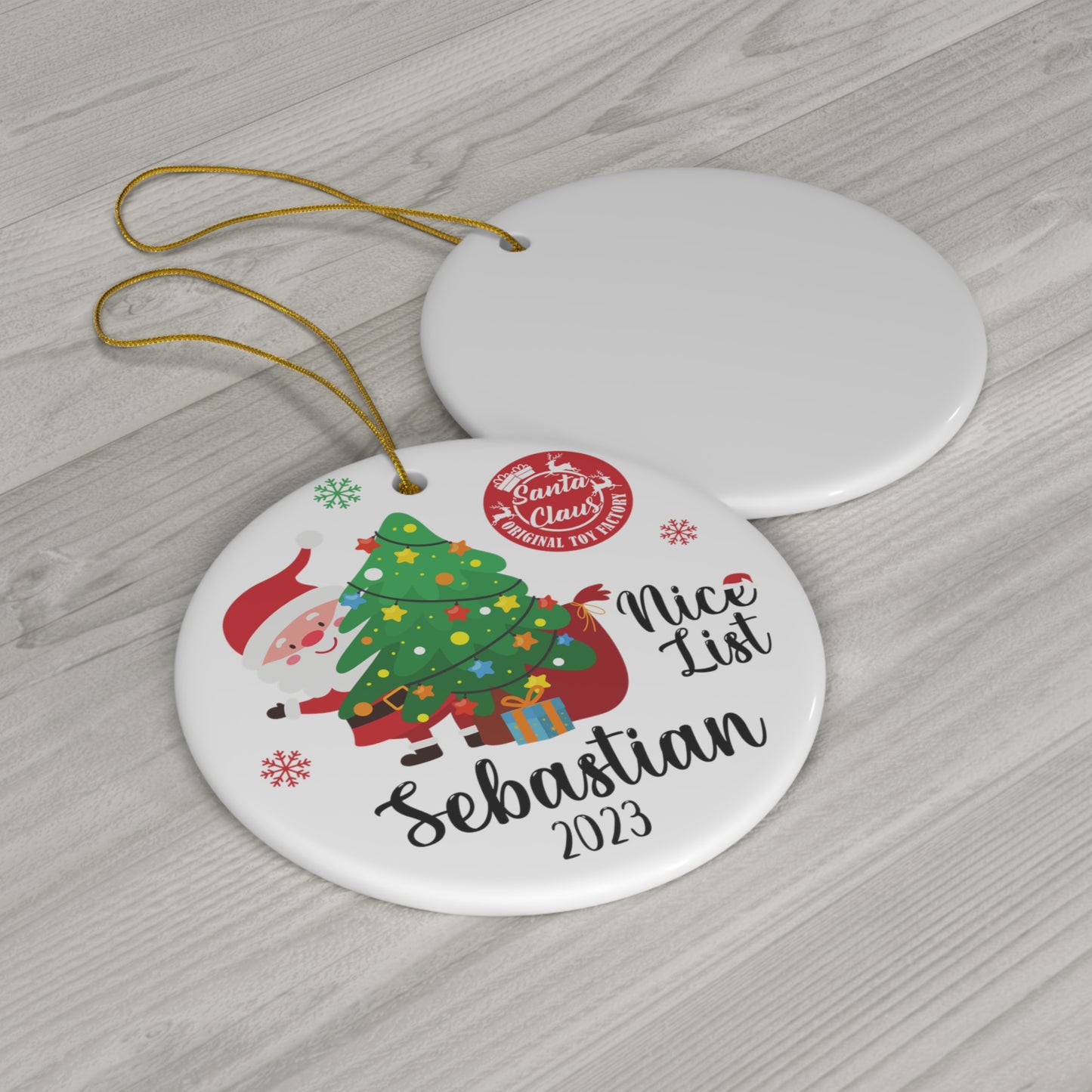 Personalized Christmas Ornaments for kids, Kids Ornaments for Christmas, Custom Cute Kids Ornaments, Personalized Santa Ornament, Boy Girl Christmas Ornaments