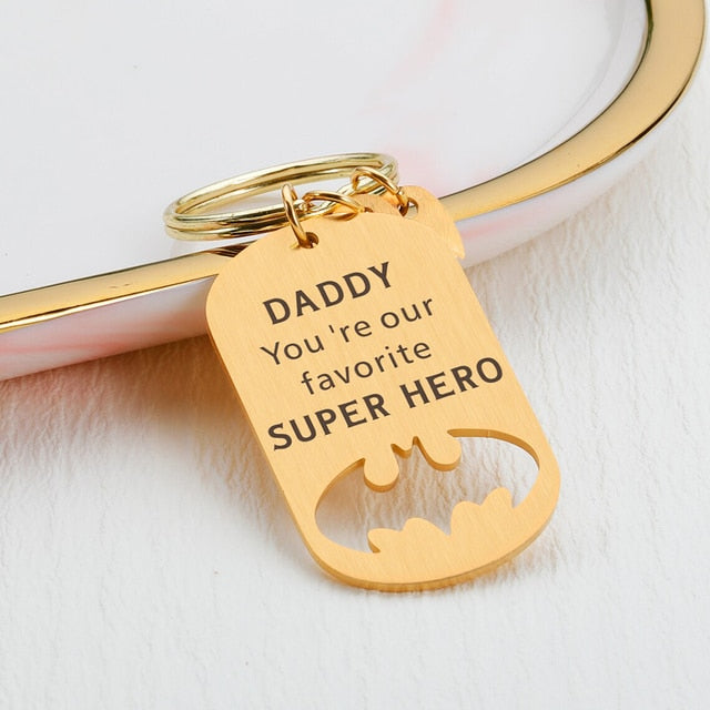 Personalized Batman Shaped Keyring