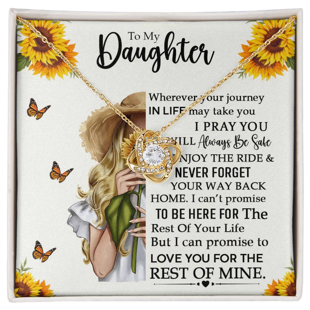 To My Daughter| Never Forget Your Way Back Home| Necklace