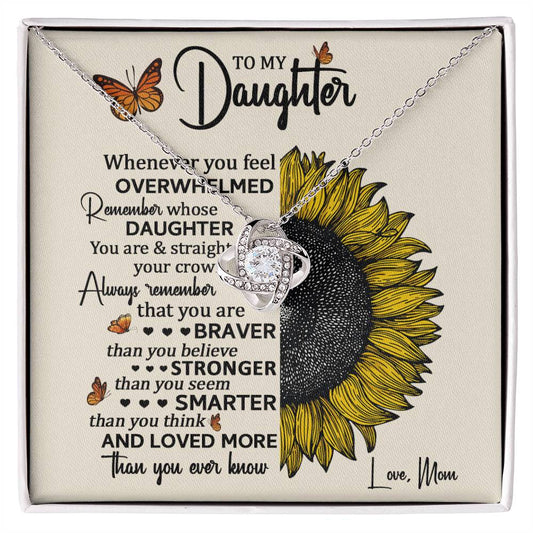 To My Daughter | You Are Braver Than You Believe| Necklace