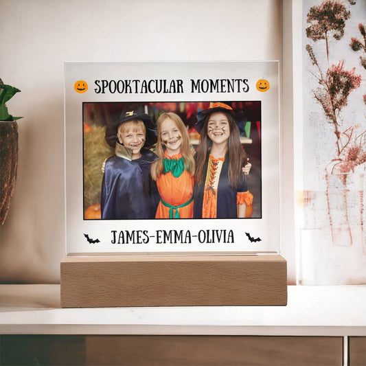 SPOOKTACULAR MOMENTS-  PRINTED SQUARE ACRYLIC PLAQUE