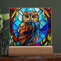 Owl Stained Glass Acrylic Plaque