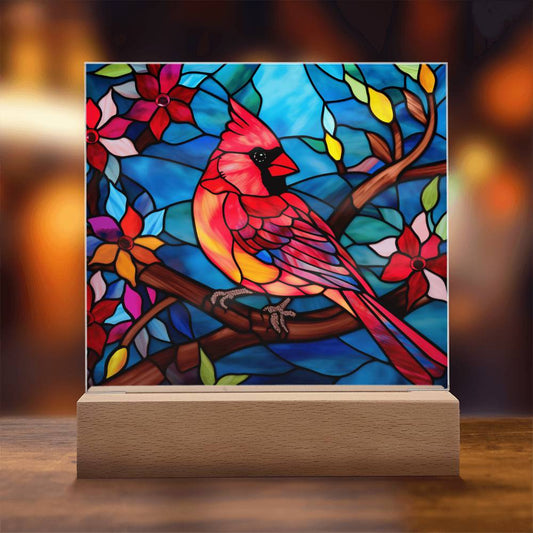 Cardenal Stained Glass Acrylic Plaque