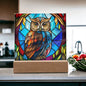 Owl Stained Glass Acrylic Plaque