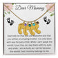 Dear Mommy | You are Awesome| Baby Feet Necklace