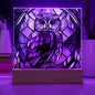 Owl Stained Glass Acrylic Plaque