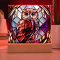Owl Stained Glass Acrylic Plaque