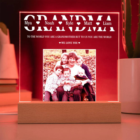 Custom Grandma Photo Acrylic Plaque