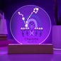 Personalized  Pisces Astrology Night Light | Acrylic Lamp--