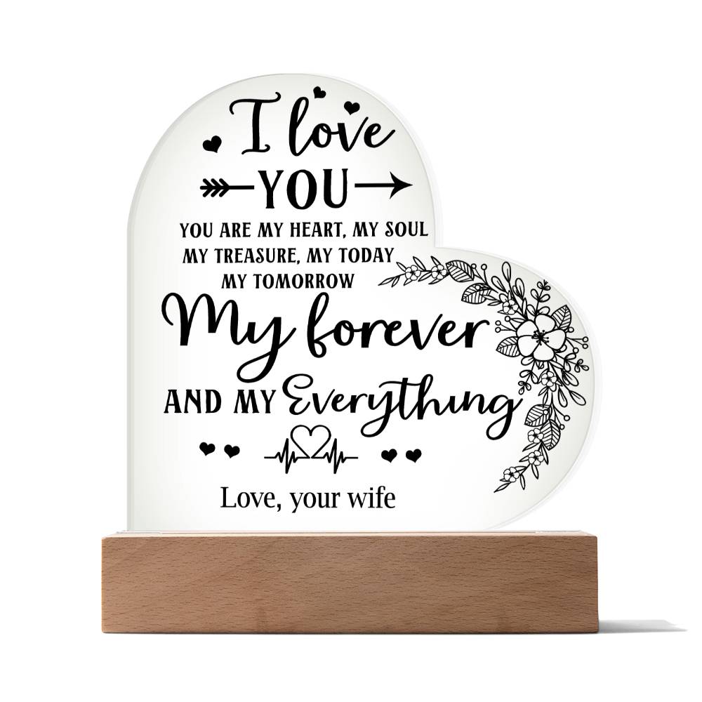 Personalized Heart Acrylic | You're My Everything.