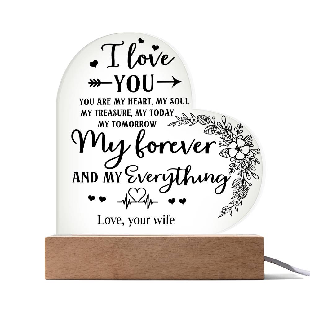 Personalized Heart Acrylic | You're My Everything.