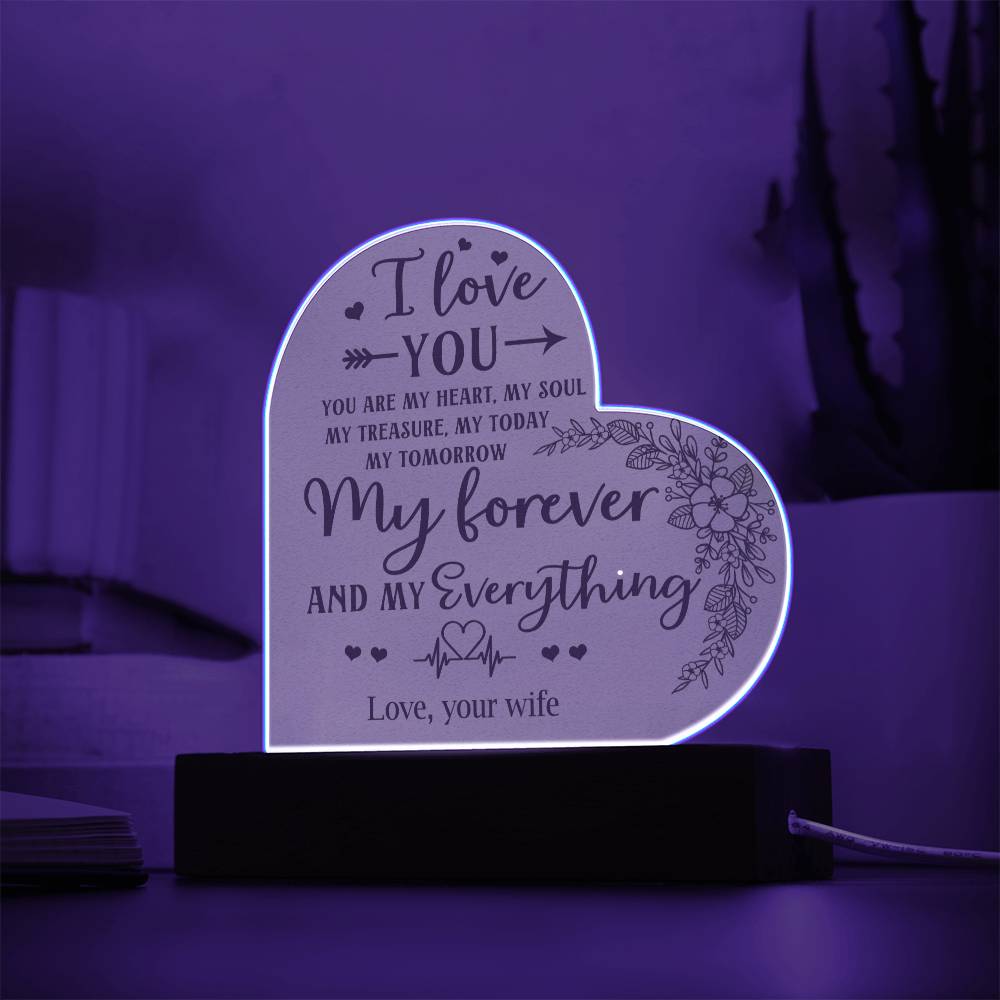 Personalized Heart Acrylic | You're My Everything.