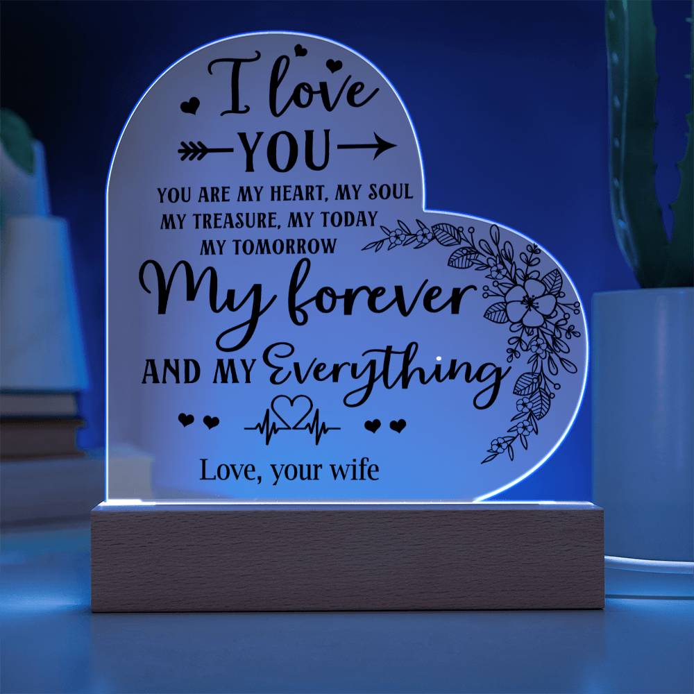 Personalized Heart Acrylic | You're My Everything.