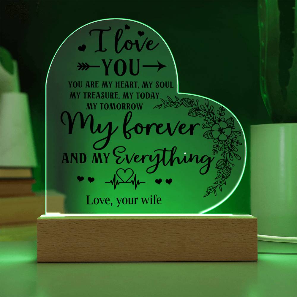 Personalized Heart Acrylic | You're My Everything.