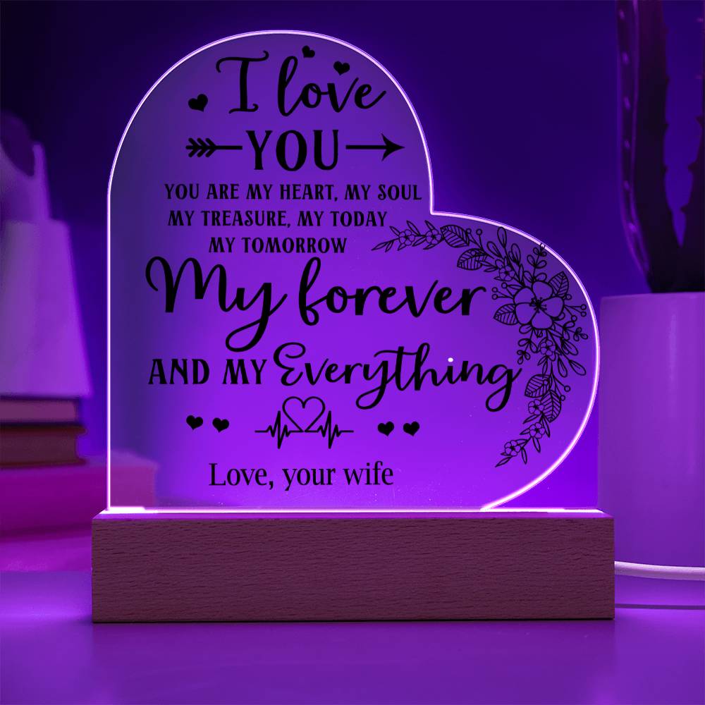 Personalized Heart Acrylic | You're My Everything.