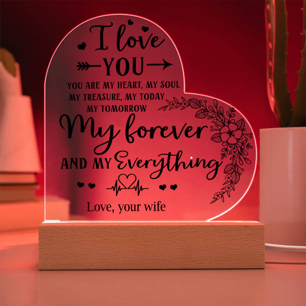 Personalized Heart Acrylic | You're My Everything.