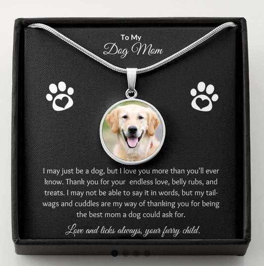 Personalized Circle Pendant |To My Dog Mom 🥰🐶