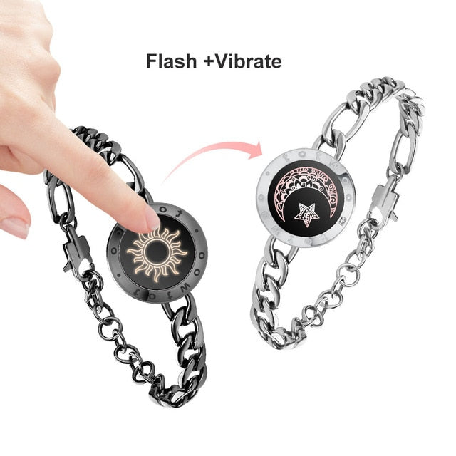 Long Distance Touch Light Up & Vibrate Bracelets - Long Distance Relationship Gifts