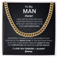 Personalized To My Man- Cuban Link Necklace